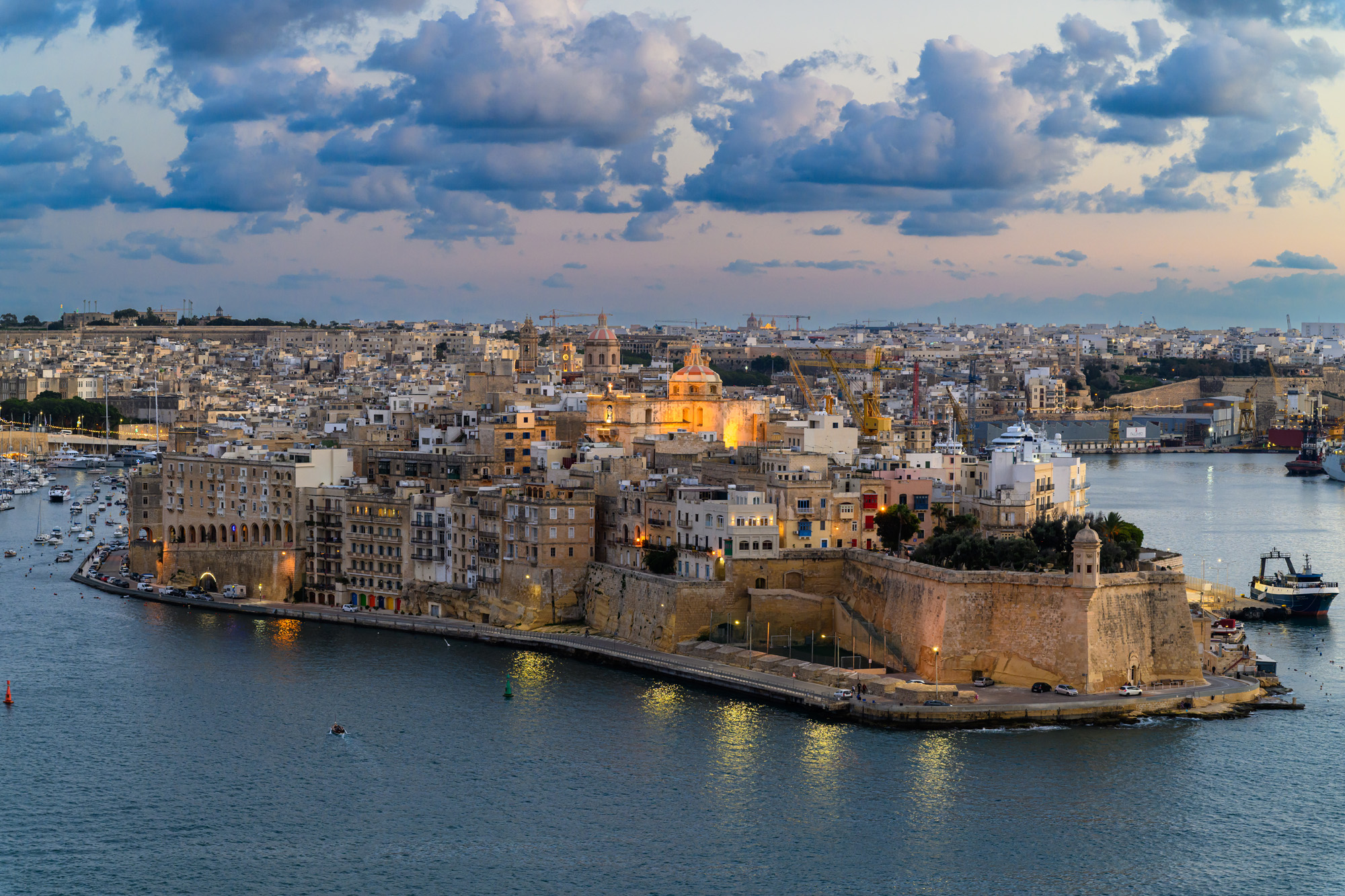 Vista dai Giardini di La Valletta